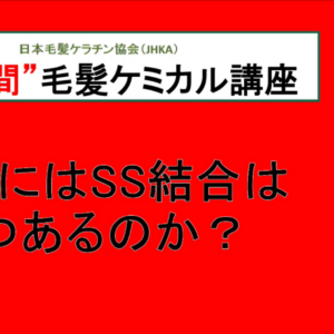 チオグリコール酸7％には理由がある｜毛髪のSS結合はいくつあるのか？